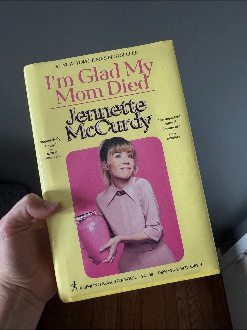 I'm Glad My Mom Died by Jennette McCurdy - Yellow & Pink Hardcover